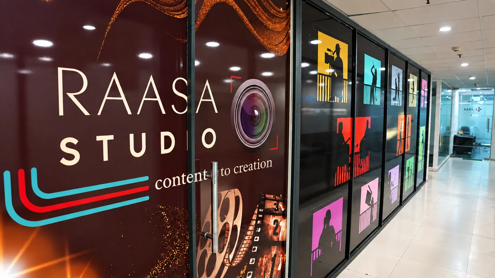 The Raasa Studio door and glass wall at the Noida studio